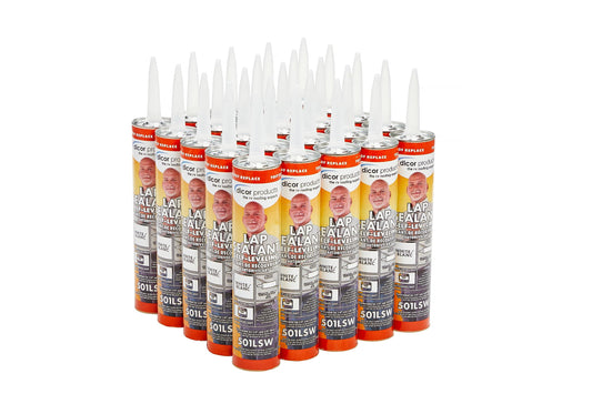 Dicor 501LSW-1 HAPS-Free Self-Leveling Lap Sealant for horizontal surfaces - 10.3 Oz, White, Secure, Ideal for RV Roofing, Maintenance, Repair, Appliance Application